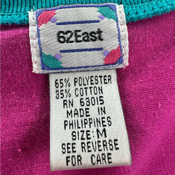 VTG Cardigan Sweater Aztec Geometric Southwestern Colorful Colorblock sz Medium - Picture 4 of 4